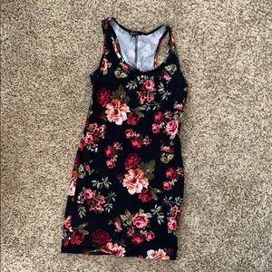 Black and floral lightweight dress